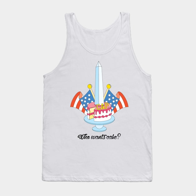 John Caparulo asks, "Who wants cake?" Tank Top by EffinSweetProductions